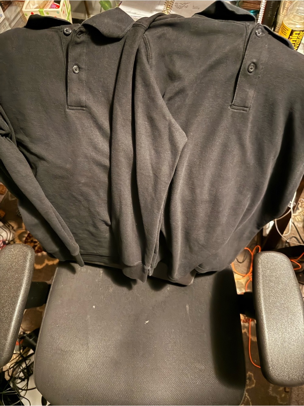 Pack of Two Boys Black Long Sleeve School Uniform Polo XL 14/16